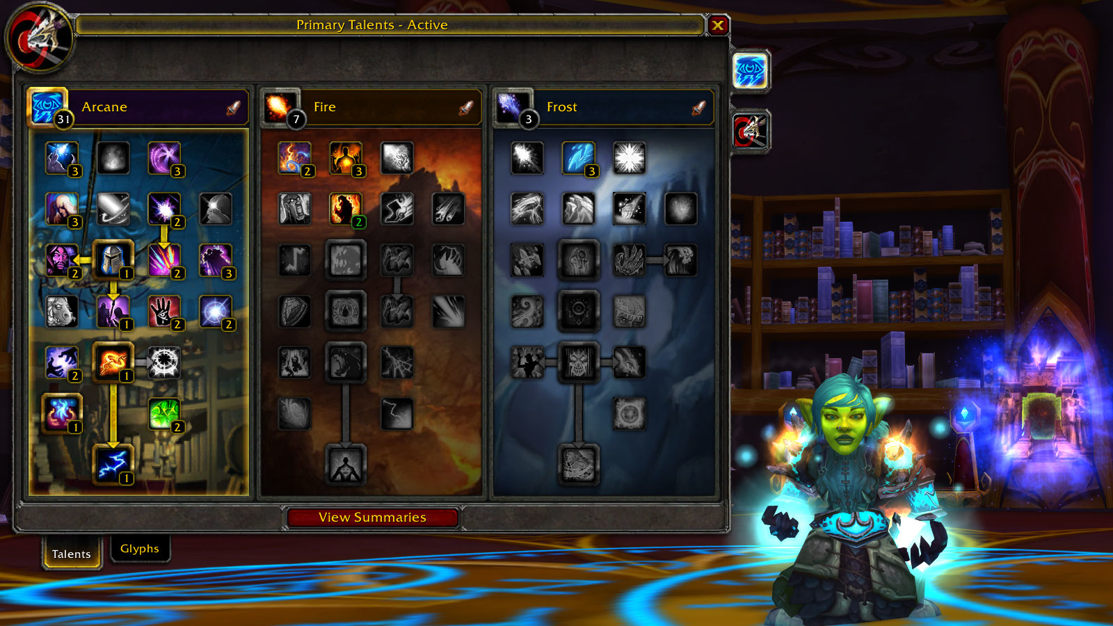 PvE Arcane Mage Talents Builds Glyphs Cataclysm Classic Warcraft