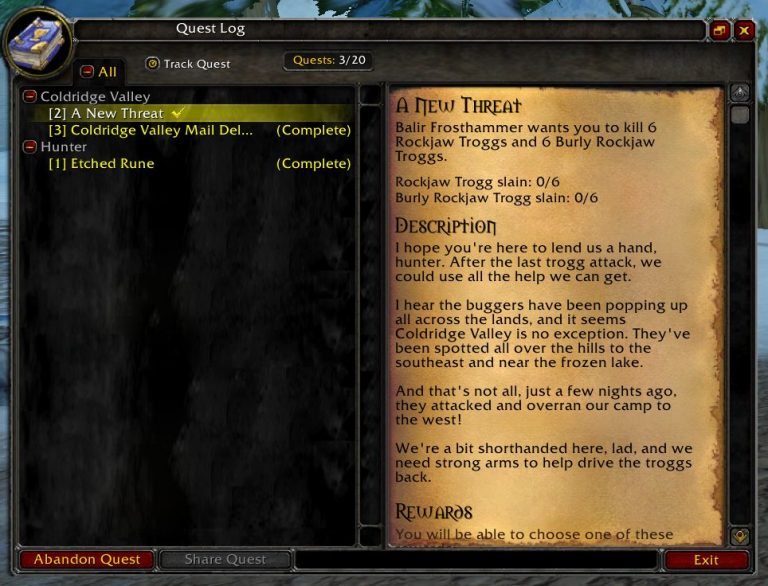 wow quest tracker addon