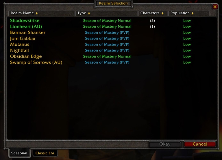 WoW Classic Season of Mastery Character Transfers - Warcraft Tavern