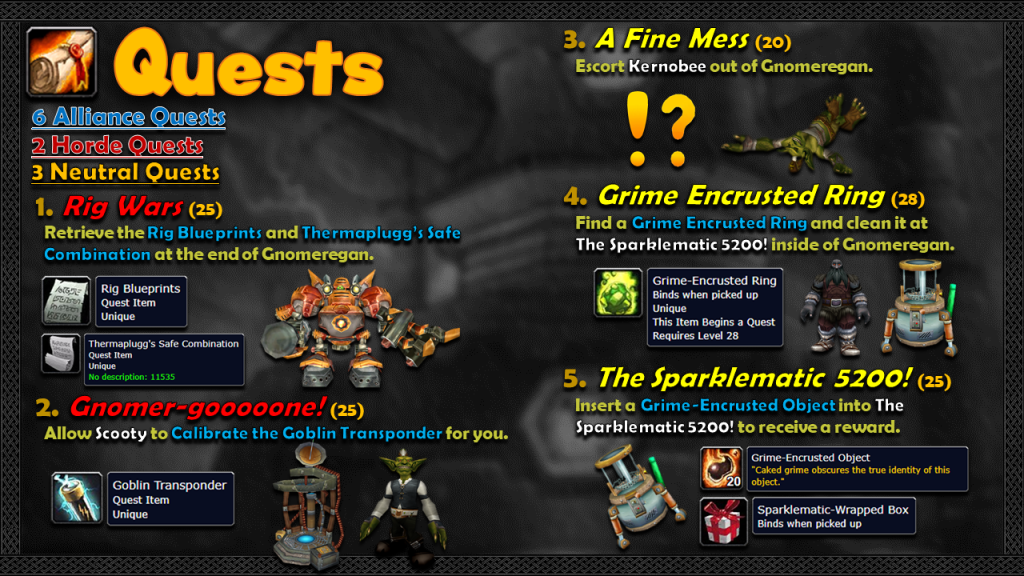 classic gnomeregan quests