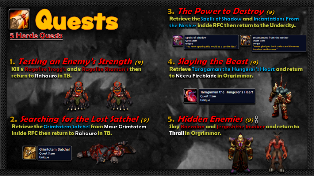 classic ragefire quests