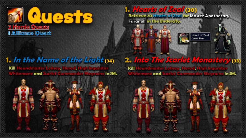 classic scarlet monastery quests