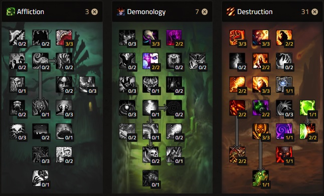 destruction warlock pve standard talent build