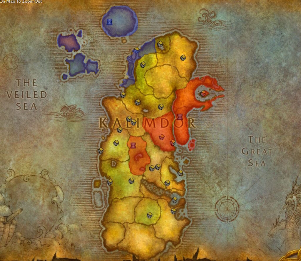 kalimdor map color coded cata