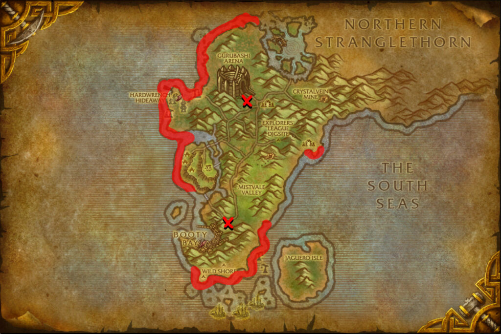 stranglethorn cape fishing speckled tastyfish competition map cataclysm