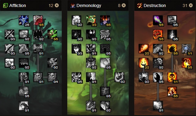 warlock tank destruction talent build phase 4 season of discovery sod