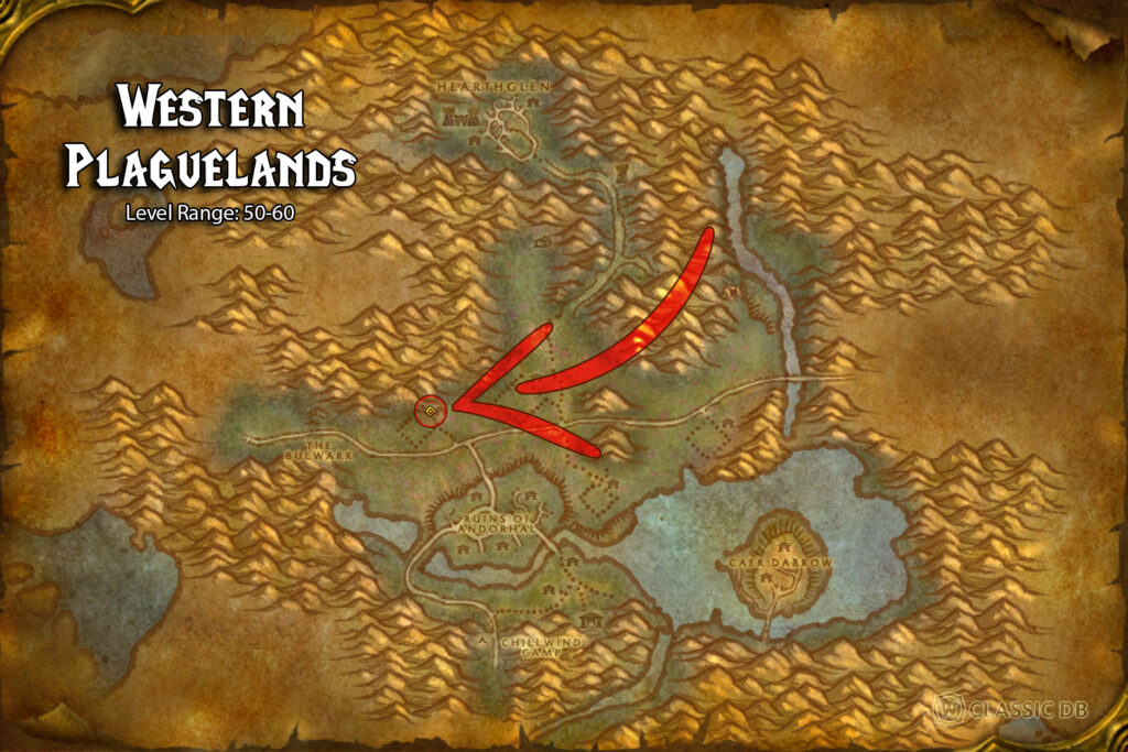 where to find arcane barrage rune in western plaguelands