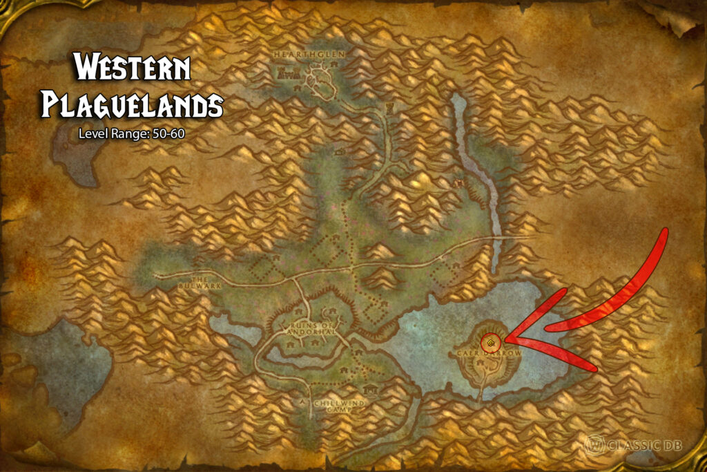 where to find arcane barrage rune in western plaguelands step 2