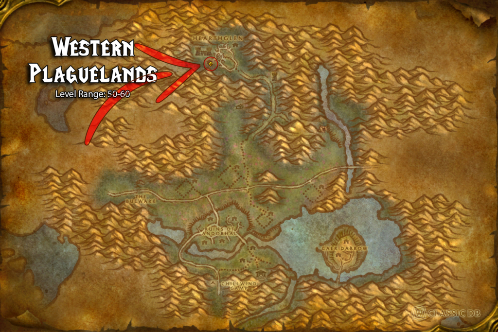 where to find binding heal rune western plaguelands step 1