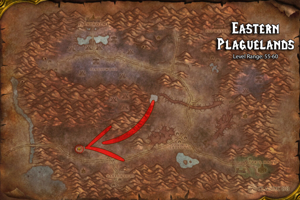 where to find ranged specialization rune in eastern plaguelands