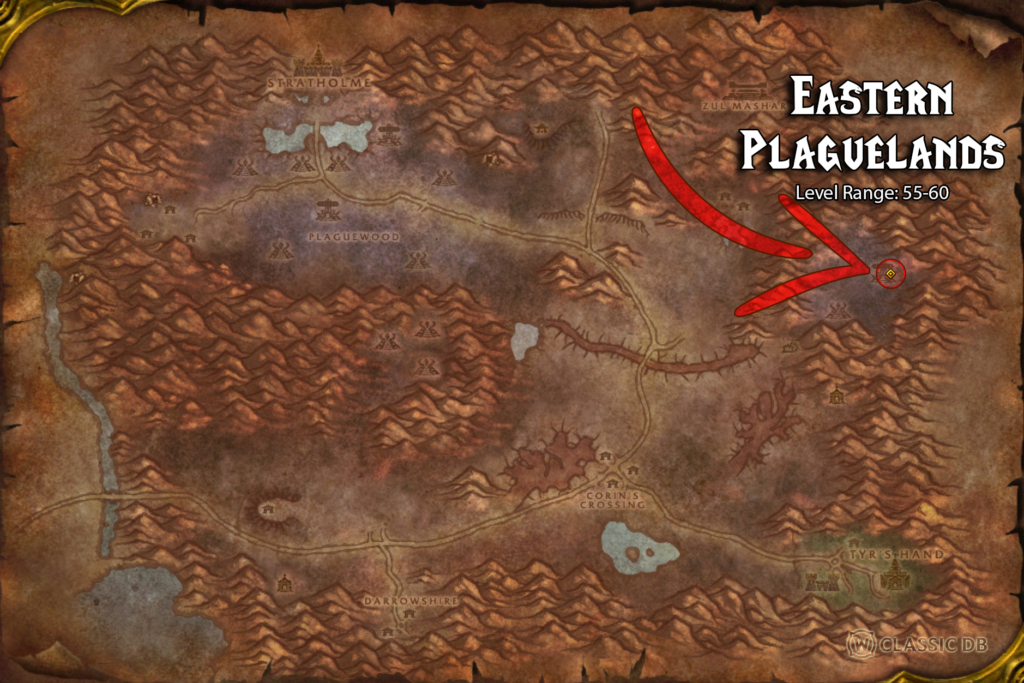 where to find shock and awe rune in eastern plaguelands