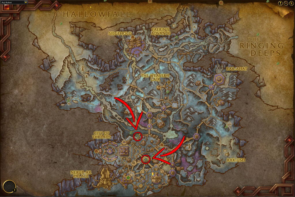 azj kahet dungeon locations khaz algar world of warcraft the war within