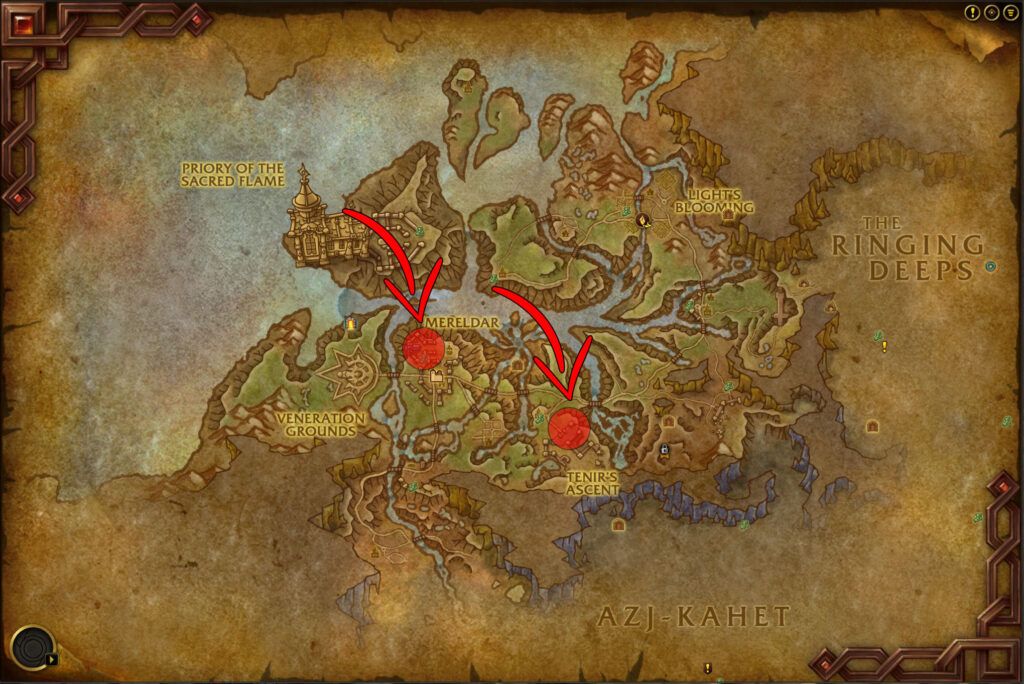 hallowfall dungeon locations khaz algar world of warcraft the war within