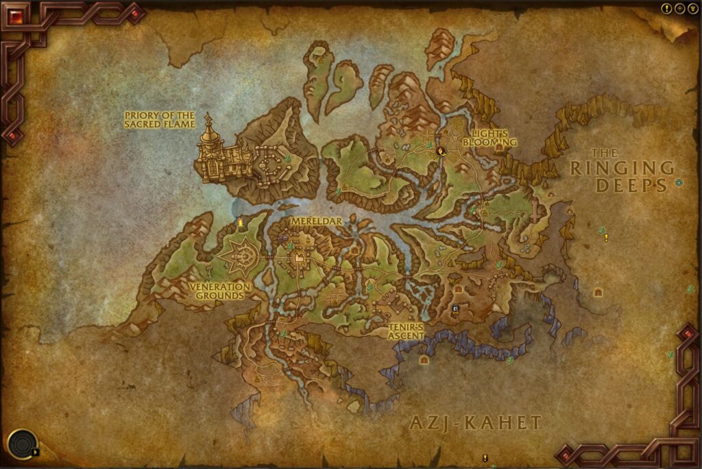 hallowfall map khaz algar world of warcraft the war within