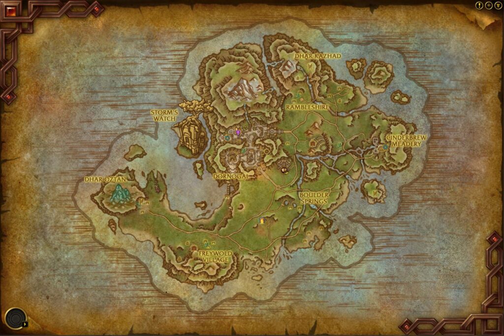 isle of dorn map khaz algar world of warcraft the war within