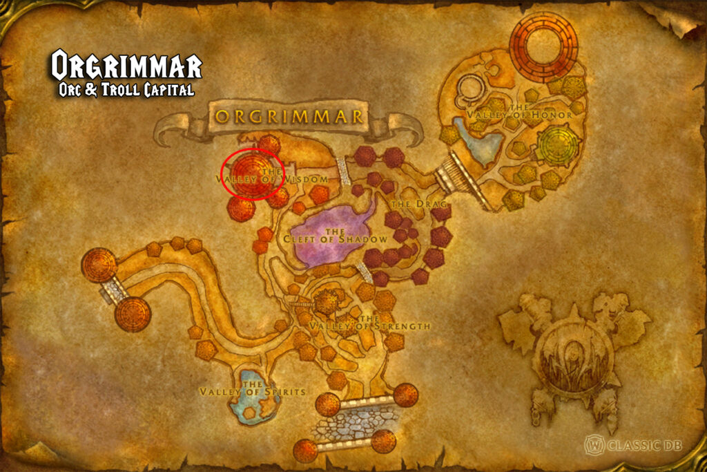 orgrimmar sod valor of azeroth skill book map location