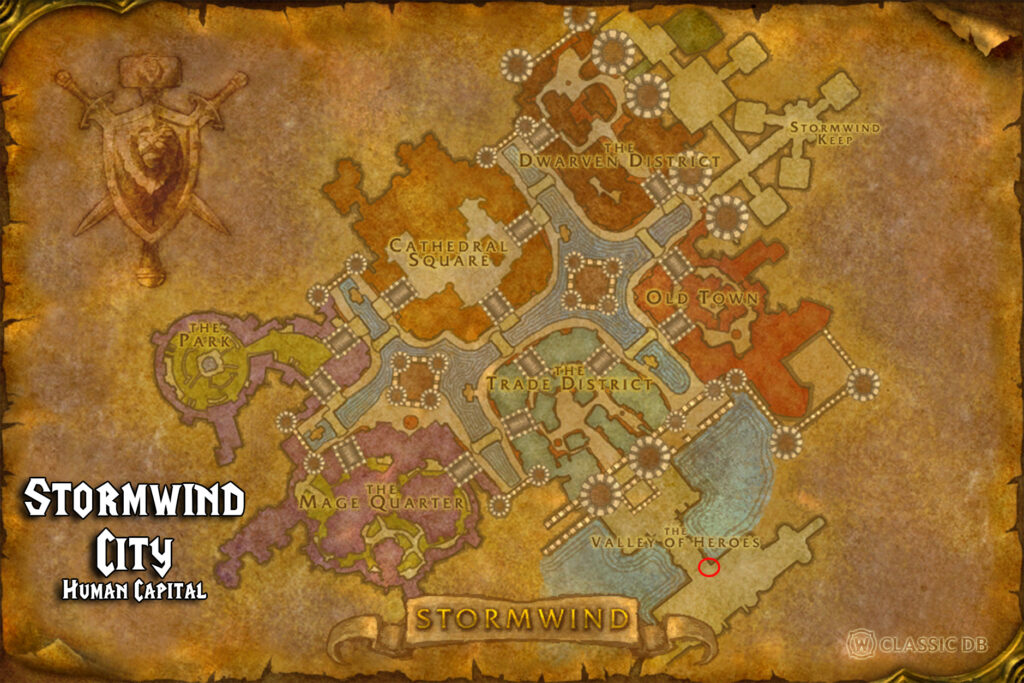 stormwind sod valor of azeroth skill book map location