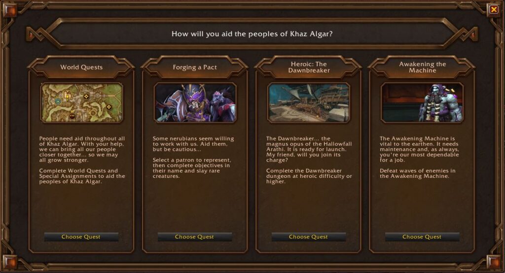 khaz algar aid weekly quest