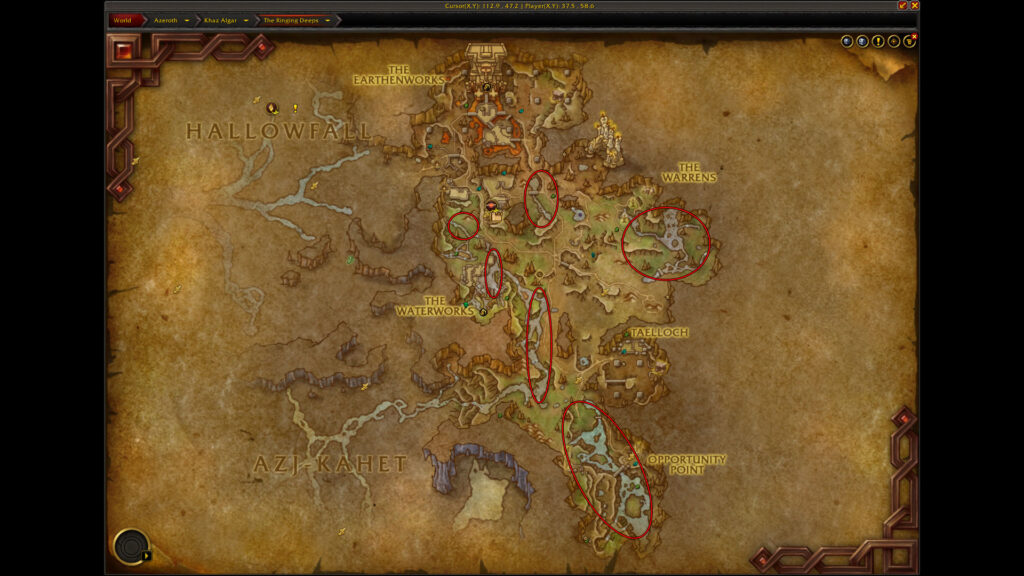 the ringing deeps dornish pike map locations