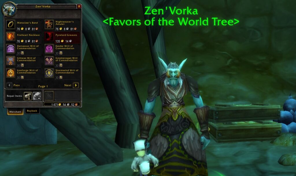 Zen'Vorka Mark of the World Tree Currency Vendor