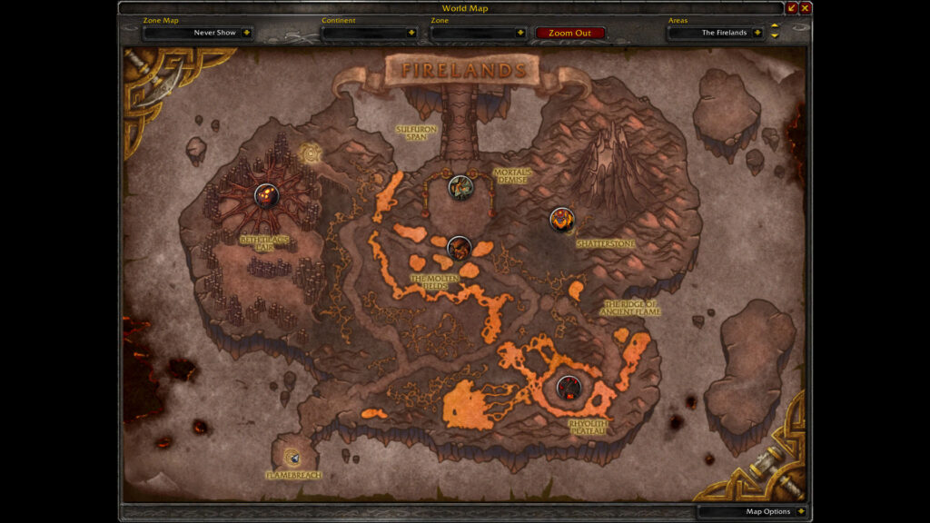 firelands initial map