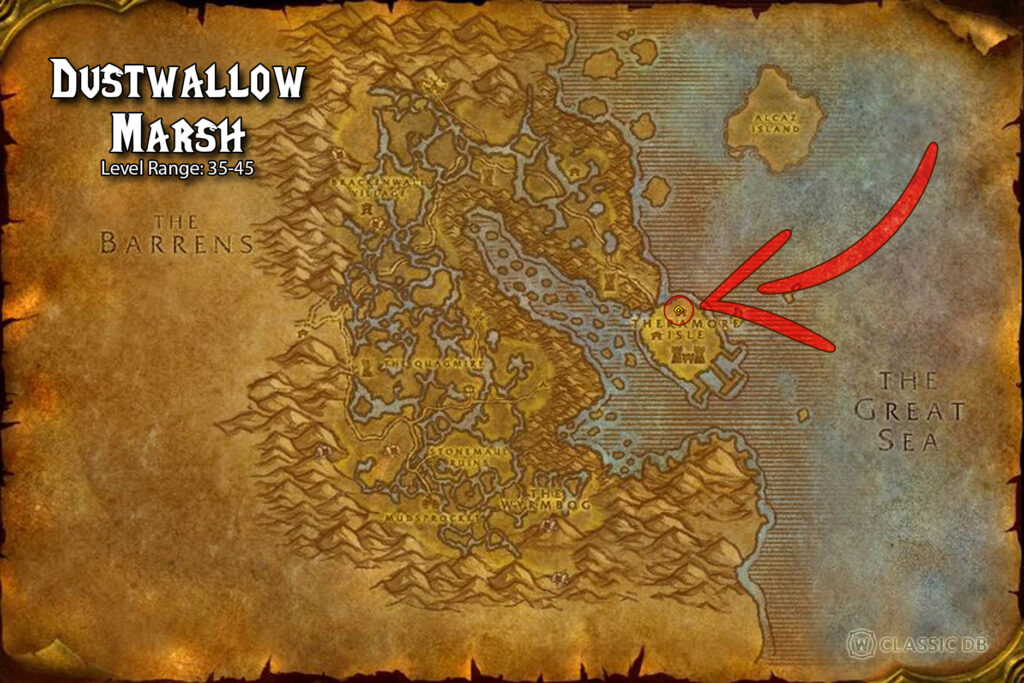 where to find fanaticism rune dustwallow marsh step 2