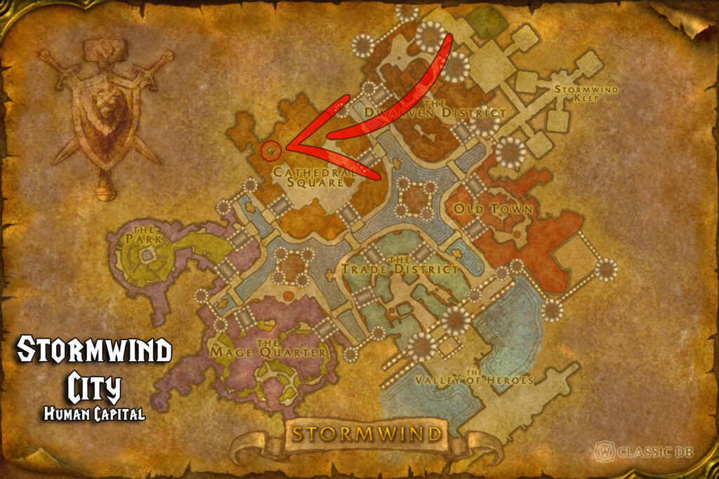 where to find fanaticism rune stormwind city step 1