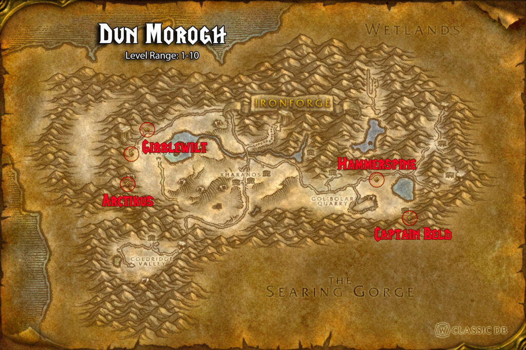 where to find the shared pain rune dun morogh alliance