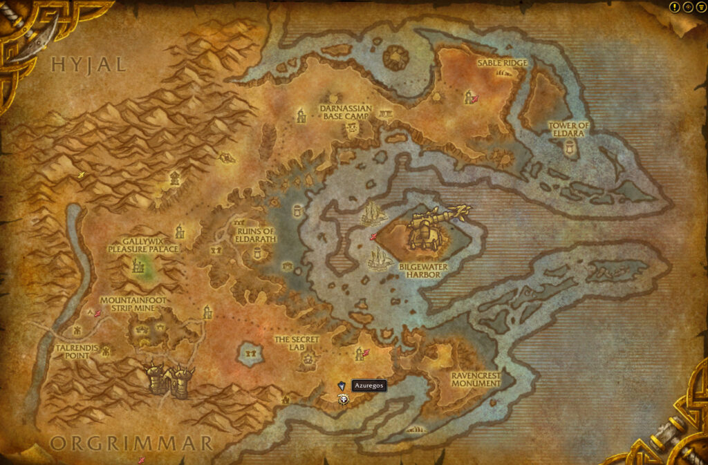 wow anniversary azuregos location azshara map