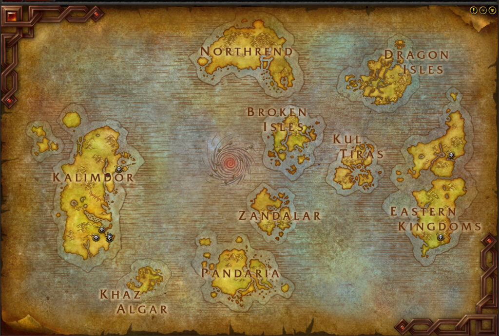 wow anniversary world bosses map