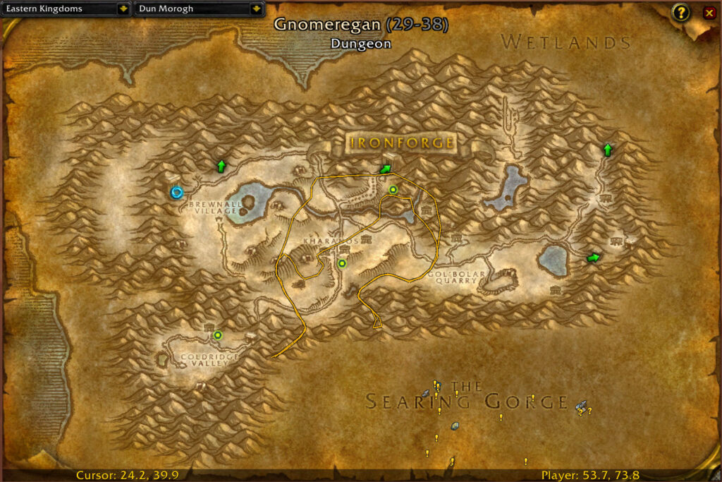 gnomregan location map wow classic