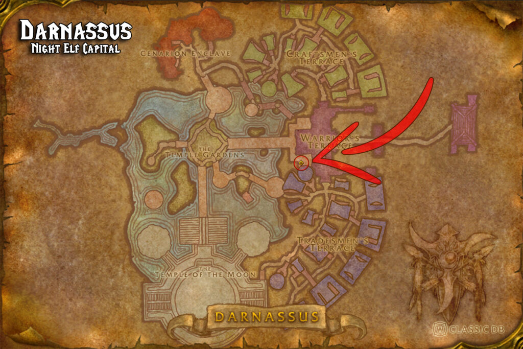 weapon skill trainer darnassus location in wow classic