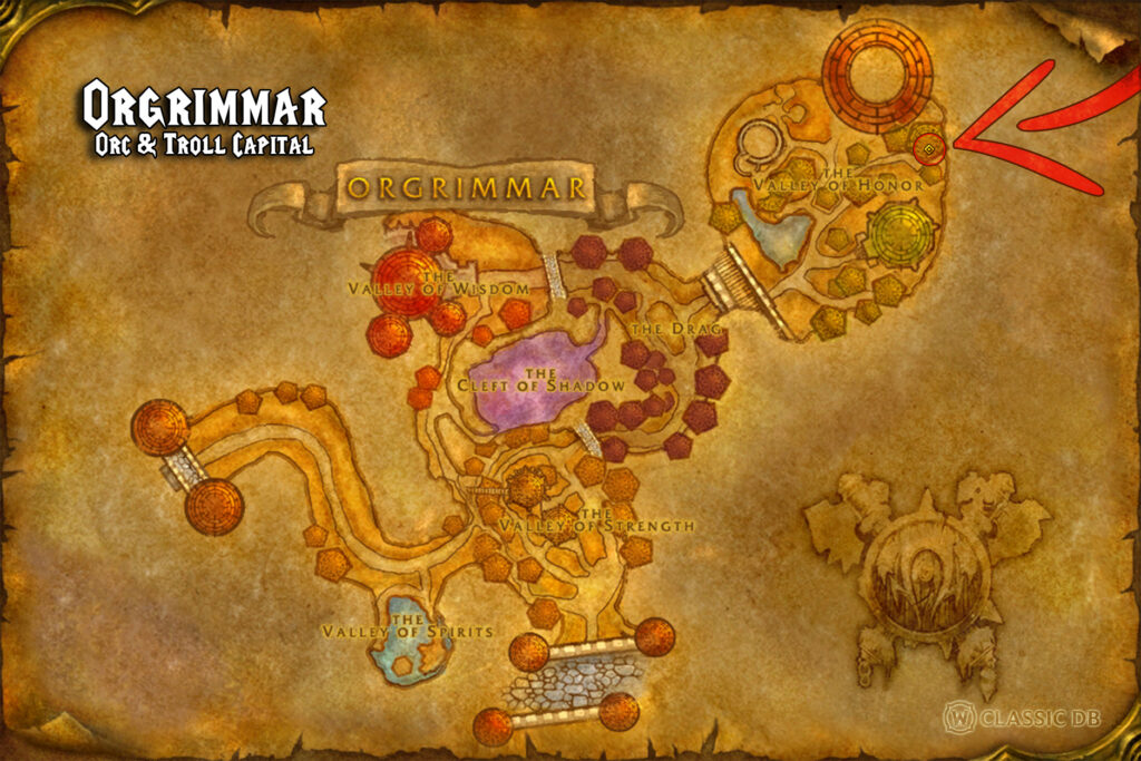 weapon skill trainers orgrimmar location in wow classic