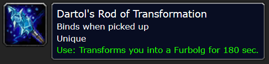 WoW Classic Dartol's Rod of Transformation