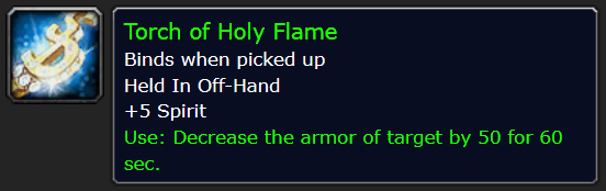 WoW Classic Torch of Holy Flame