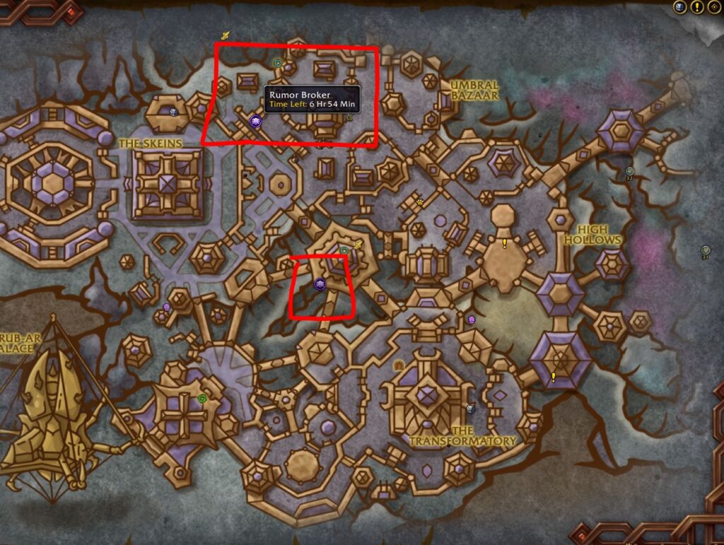 rumors on maps in city of threads