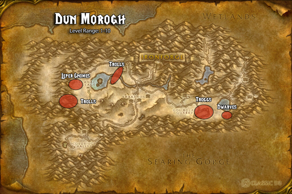 dun morogh linen cloth farming spots