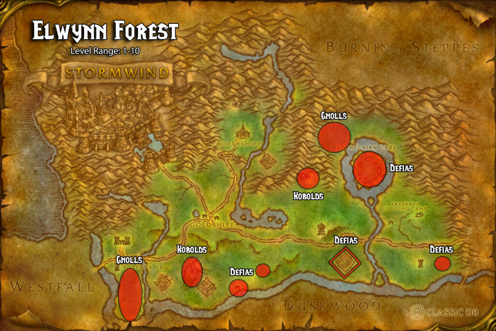 elwynn forest linen cloth farming spots