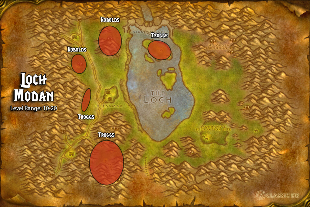 loch modan cloth farming spots