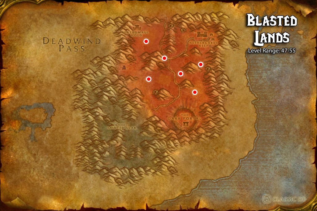 scourge invasion map blasted lands