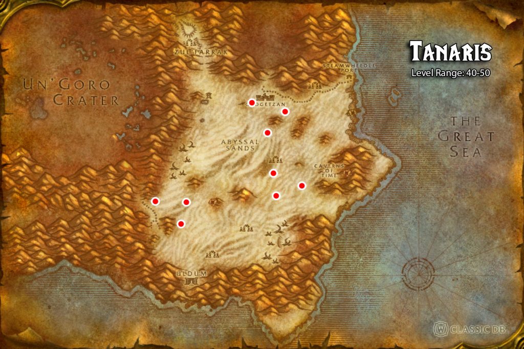 scourge invasion map tanaris