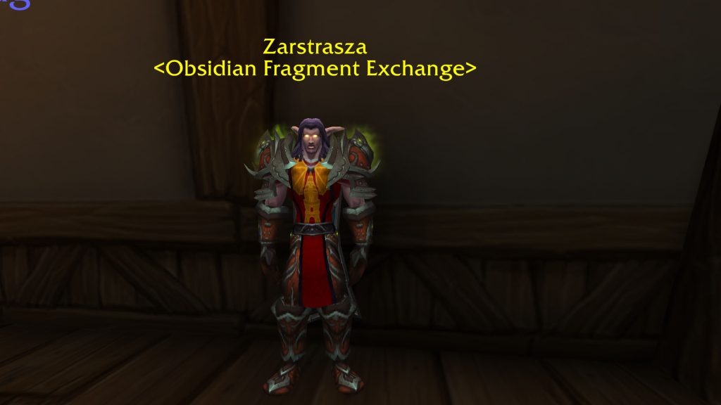 zarstrasza obsidian fragments exchange npc wow cataclysm classic