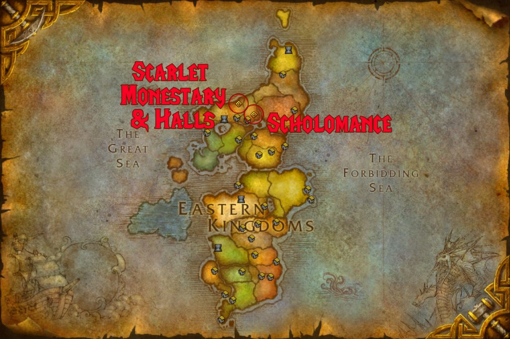 map locations all eastern kingdom dungeons mists of pandaria wow