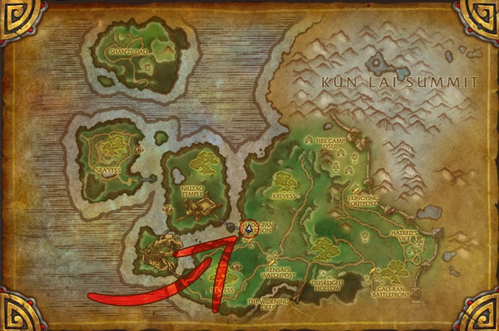 map location of portal to throne of thunder mists of pandaria raid guide