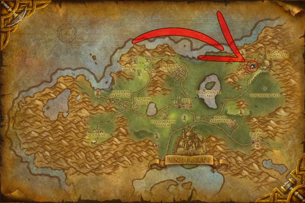 scarlet monastary map location mists of pandaria dungeon wow